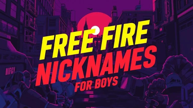 Free Fire Nicknames For Boys